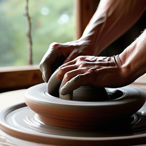 Potter finding your rhythm on the wheel.