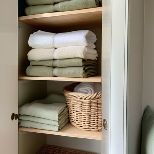 Organized linen closet, The Calm After the Chaos.