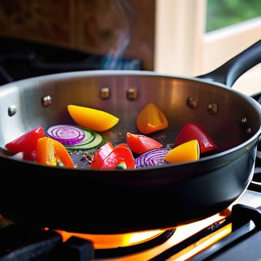 Person practicing basic sautéing techniques.