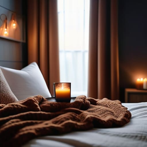 Nighttime cozy environment for restful sleep.