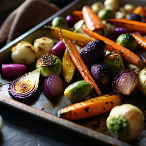 Perfectly roasting vegetables in the oven.