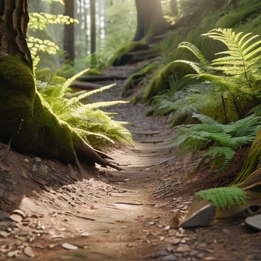 People tackling hiking trails in nature.