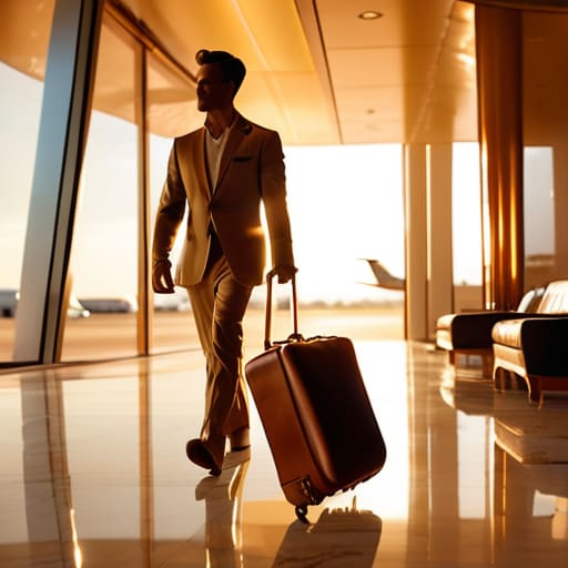 Traveling in style with luxury gear.
